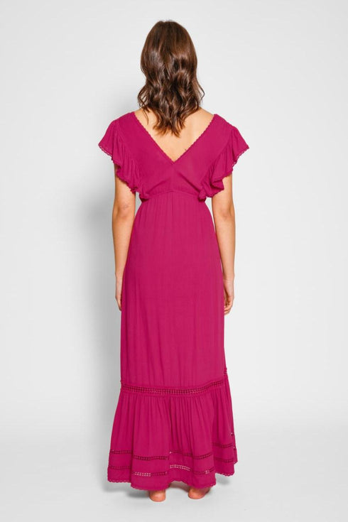 Koy Resort Miami Luxe Ruffle Sleeve Maxi